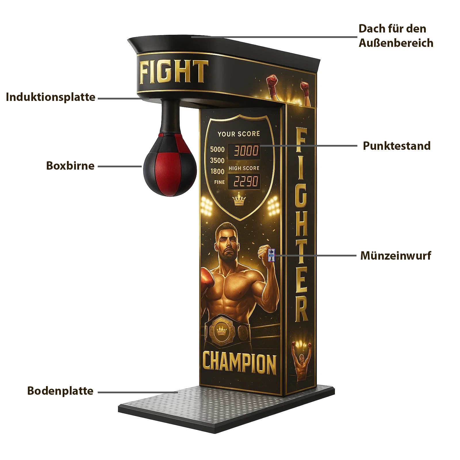 Premium Outdoor Fighter Boxautomat mit Münz- und Scheinannahme NEU (Kopie) - Image 3
